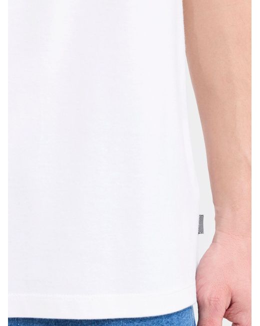 Solid Rundhalsshirt Sdolav in White für Herren