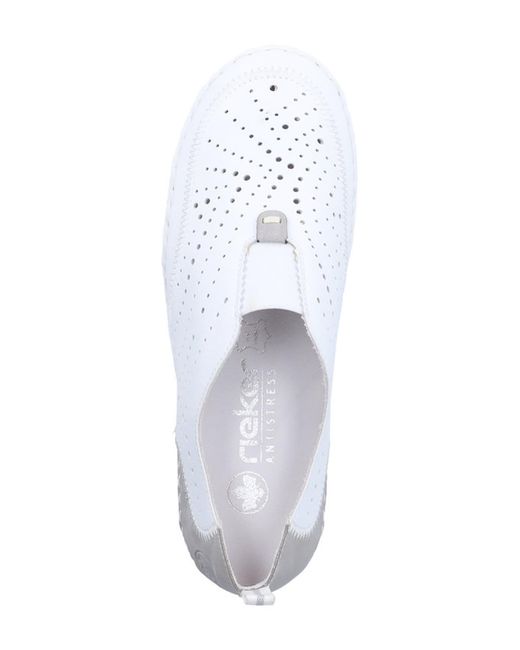 Rieker White Slipper