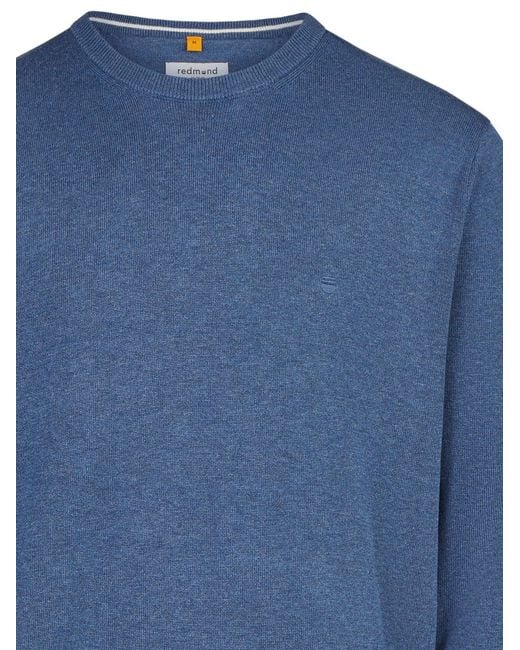 Redmond Pullover Basic in Blue für Herren
