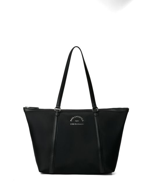 Karl Lagerfeld Black Handtasche Rue St-Guillaume Mittelgrosse Tote-Bag