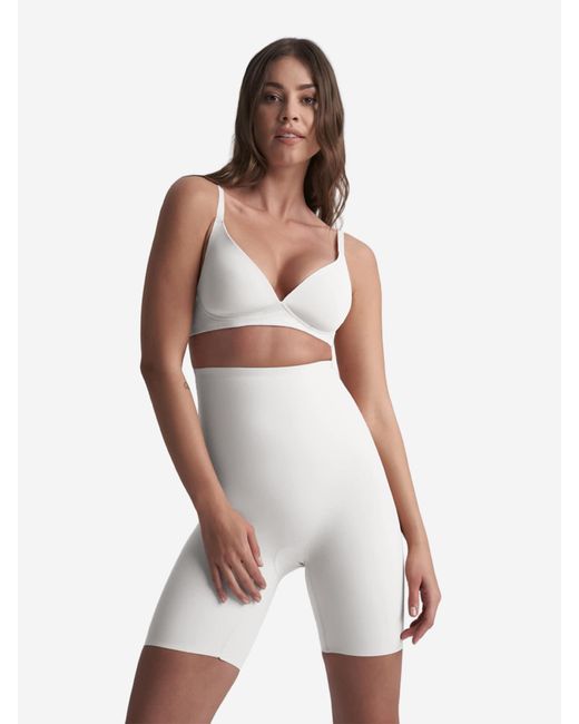 Bye Bra White Shapinghose Sculpting High Waist Short