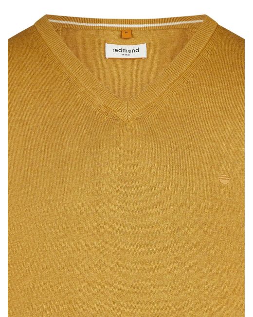 Redmond Pullover Basic in Yellow für Herren