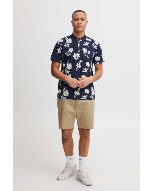 Solid Poloshirt 'fitz' in Blue für Herren