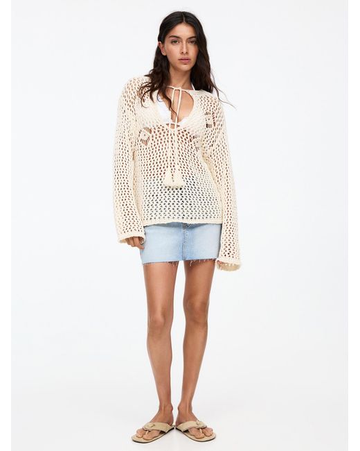 Pull&Bear White Pullover