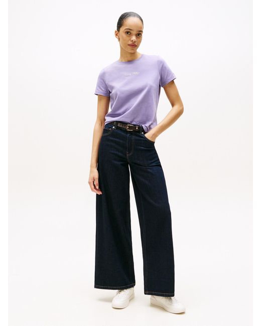 Tommy Hilfiger Purple T-Shirt Classic