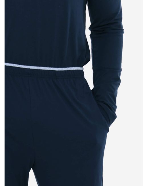 Mey Pyjama Lang Dry Cotton in Blue für Herren