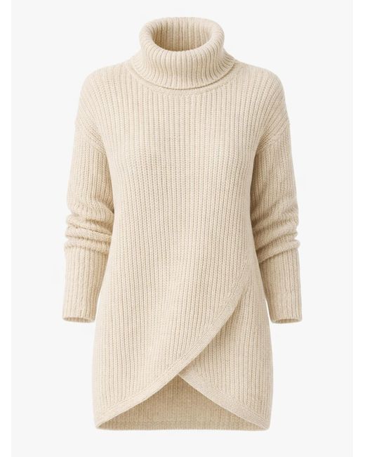 Worldclassca Natural Pullover Rollkragen Pullover Lang