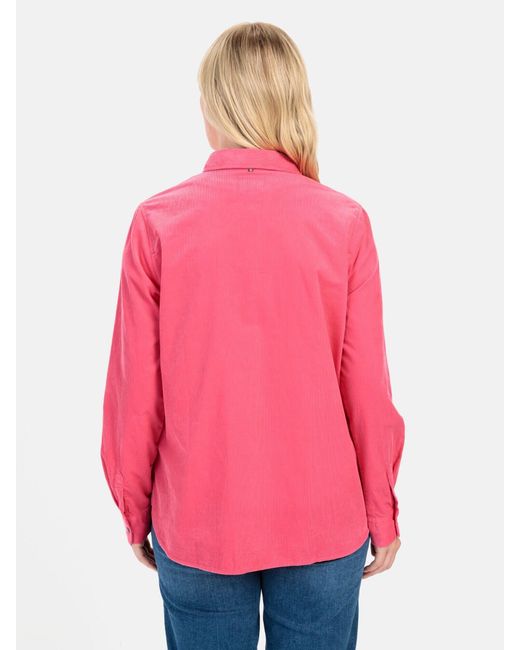 Camel Active Pink Cordbluse Mit Brusttasche