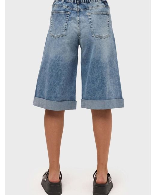 its basic Blue Its Basic Jeans Elasticated Bermuda Denim Short
