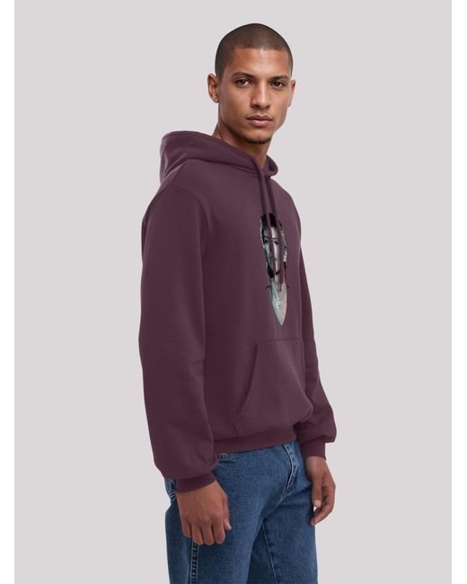 F4NT4STIC Sweatshirt Tv Times Pop Star David Bowie Portrait 1977 in Purple für Herren