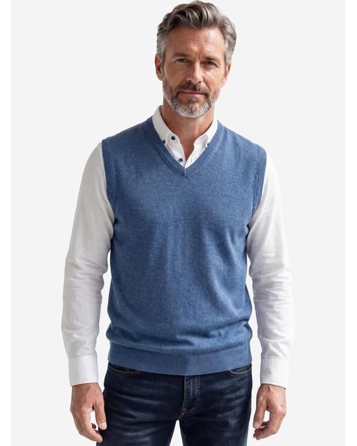 Redmond Pullover Basic in Blue für Herren