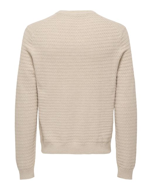 Only & Sons Pullover Onsloui in Natural für Herren