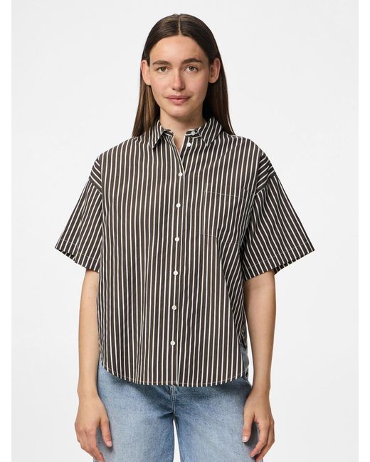 Pieces Gray Bluse 'Pcaida'