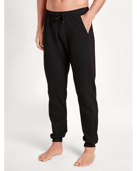 Calida Pyjamahose Remix Basic Lounge in Black für Herren