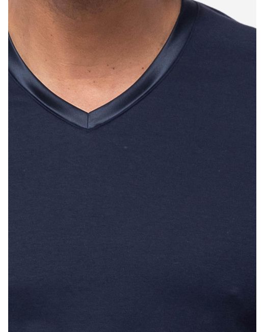 Mey Pyjama Lang Aarhus in Blue für Herren