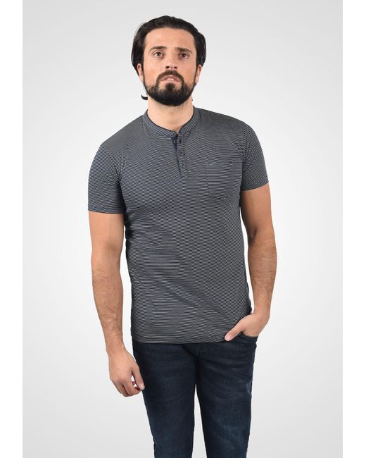 Solid Rundhalsshirt 'alfi' in Gray für Herren