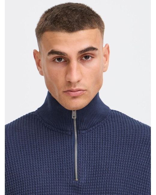 Solid Troyer Sdriver Halfzip in Blue für Herren