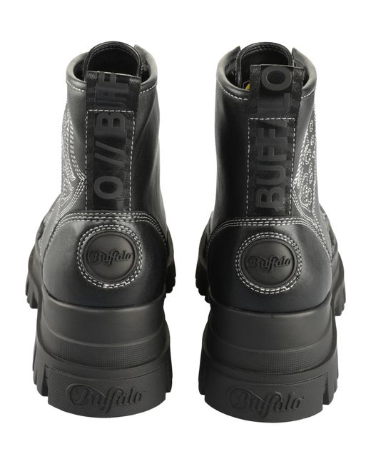 Buffalo Black Schnürstiefelette Aspha