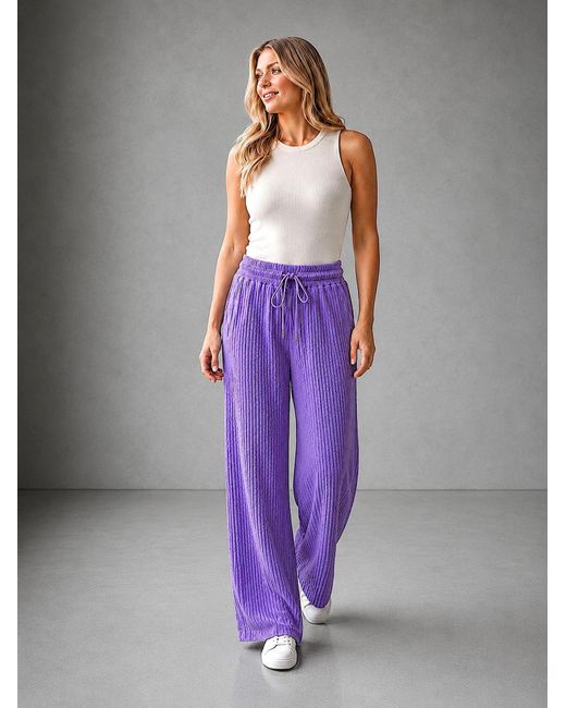 Worldclassca Purple Bügelfaltenhose