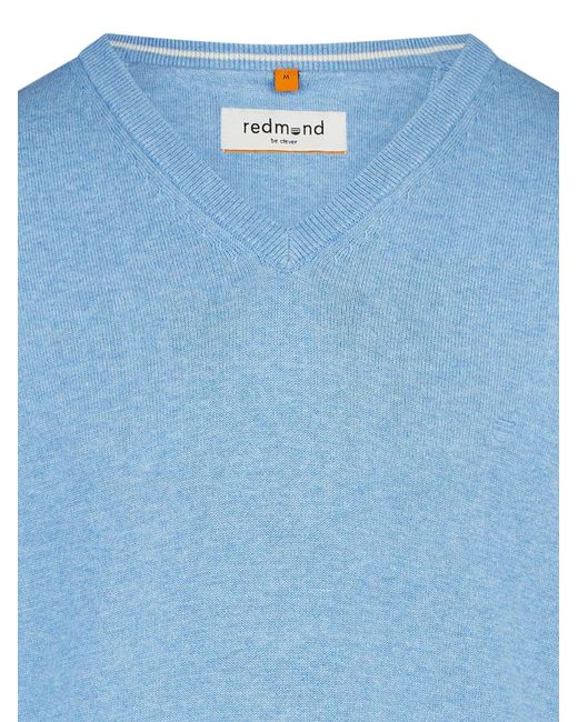 Redmond Pullover Basic in Blue für Herren