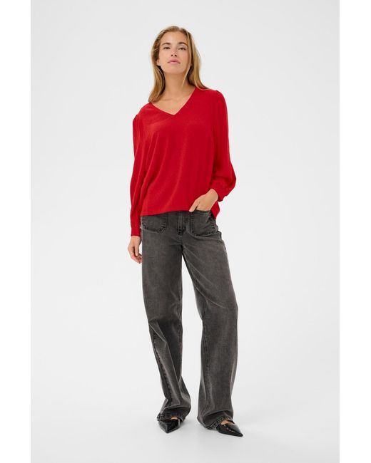 Kaffe Red Bluse Kapippa