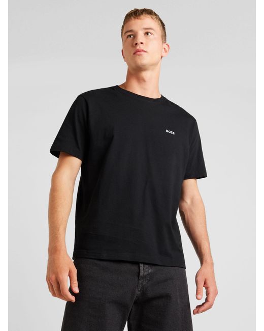 Boss T-shirt 'coral' in Black für Herren