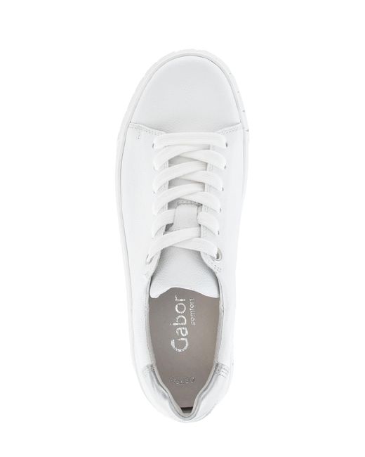 Gabor Black DAVOS Plateausneaker Freizeitschuh, Halbschuh, Schnürschuh mit Kontrastbsatz, H-Weite