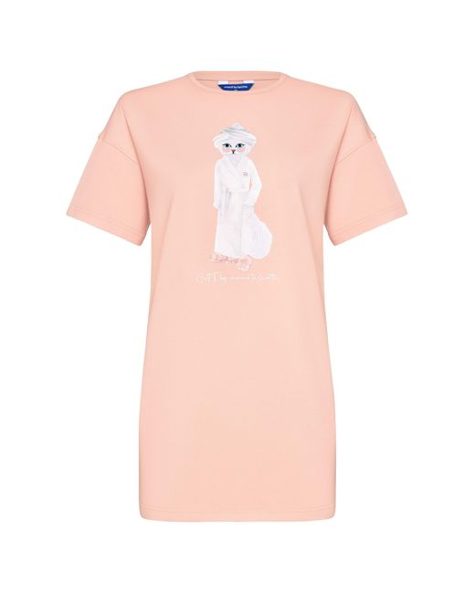 CAT by maniita lacitta Pink Shirtkleid Mit Katzenprint Spa Cat