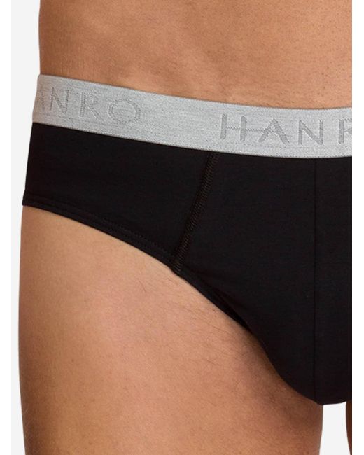 Hanro Slip Cotton Essentials in Black für Herren