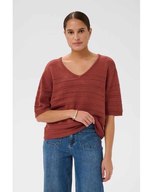 Kaffe Red Pullover