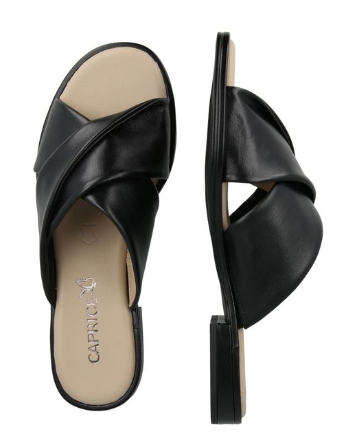 Caprice Black Pantolette