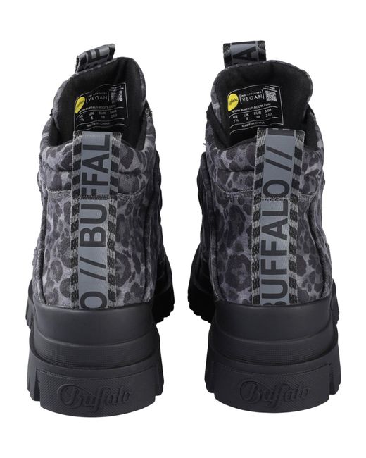 Buffalo Black Schnürstiefel Aspha