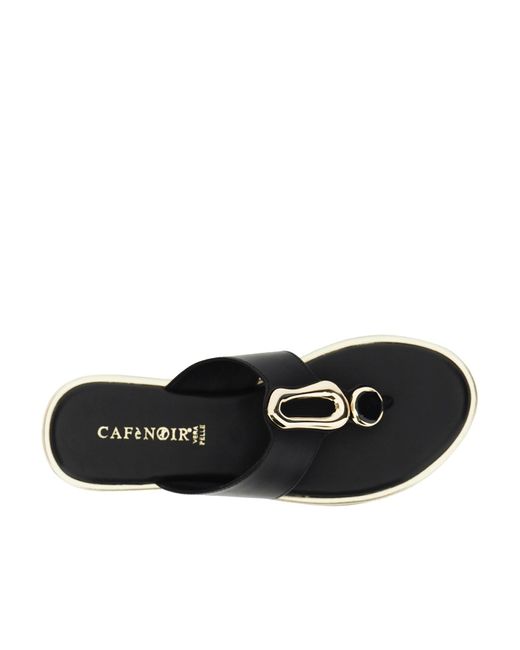 CafeNoir Black Caf Noir Flip Flops