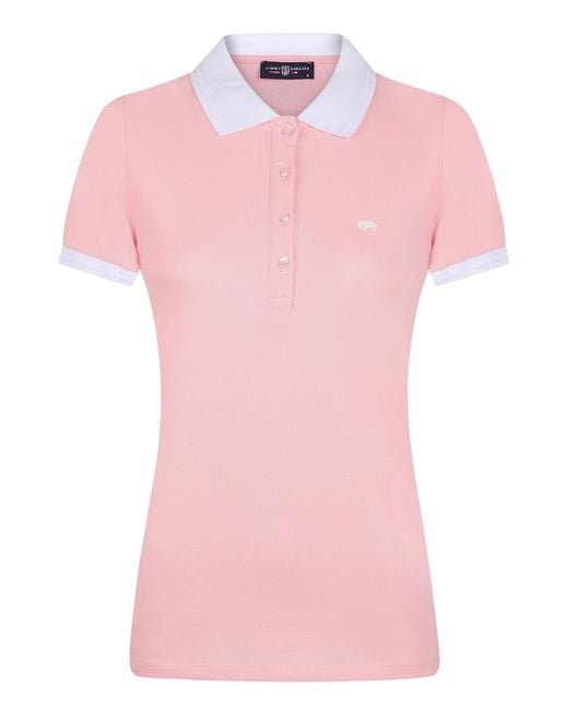 Jimmy Sanders Pink Polo Shirt Kurz Arm