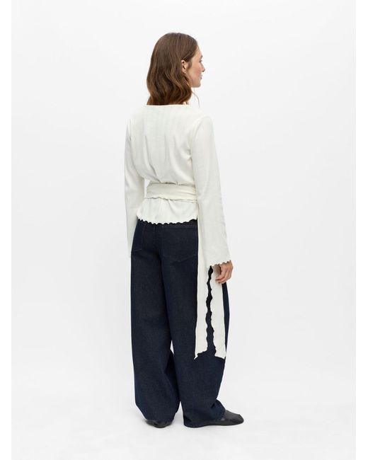 Object White Strickjacke
