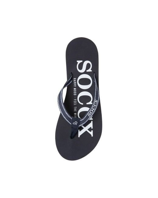SOCCX Blue Zehentrenner Beach Sandale Mit Logo Design
