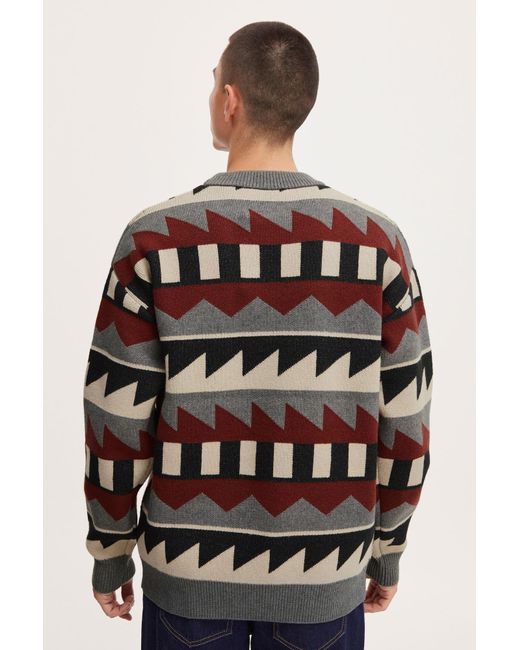 Solid Pullover in Gray für Herren