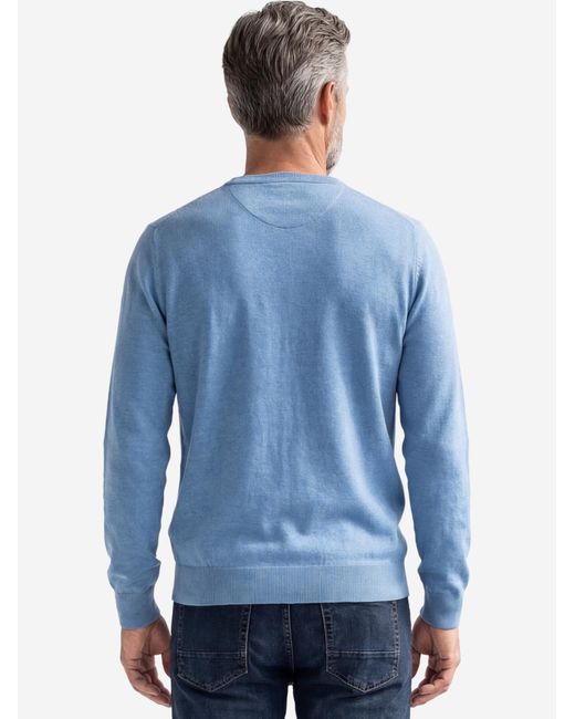 Redmond Pullover Basic in Blue für Herren