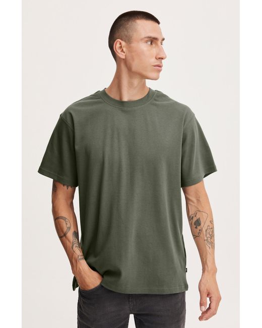 Solid T-Shirt Danton in Green für Herren