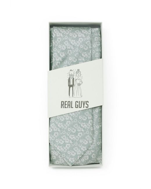 REAL GUYS Krawattenset in White für Herren