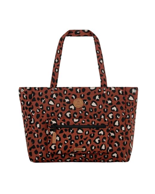Cabaïa Brown Shopper Large Tropea