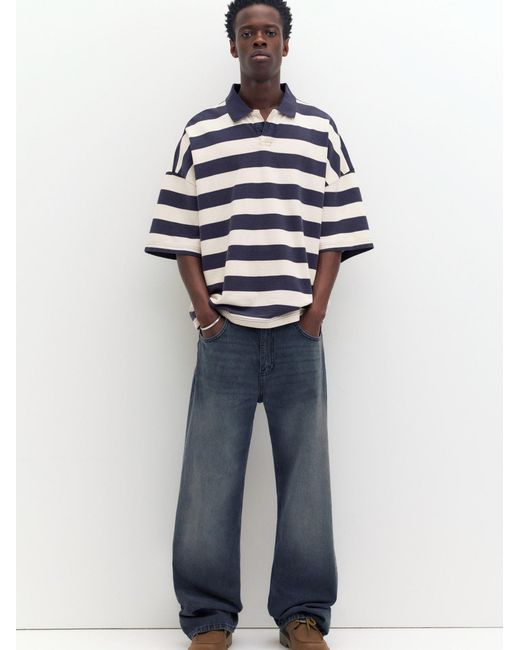 Pull&Bear Poloshirt in Blue für Herren