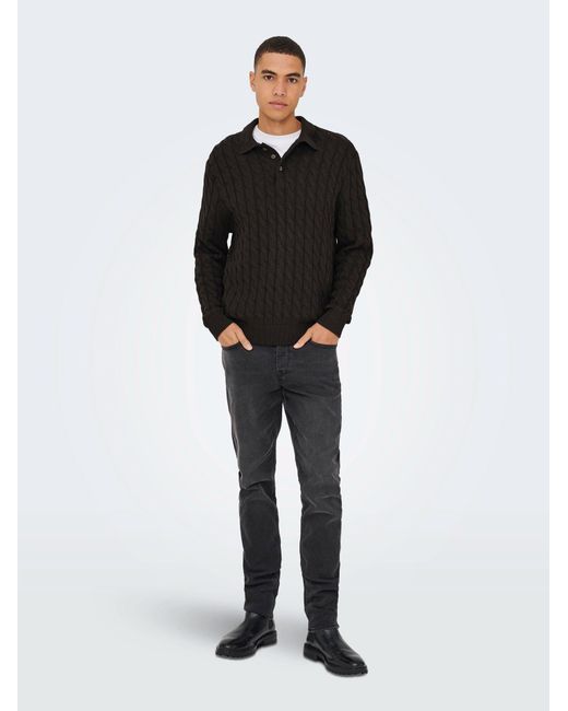 Only & Sons Pullover Kicker in Black für Herren