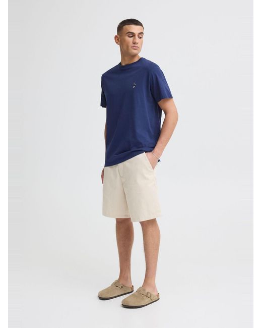 Solid Rundhalsshirt Sduwe in Blue für Herren