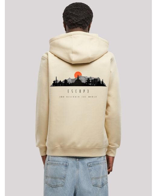 F4NT4STIC Pullover Escape Discover The World Asian Town in White für Herren