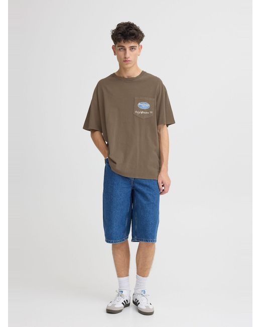 Solid Rundhalsshirt Sdtenny in Brown für Herren