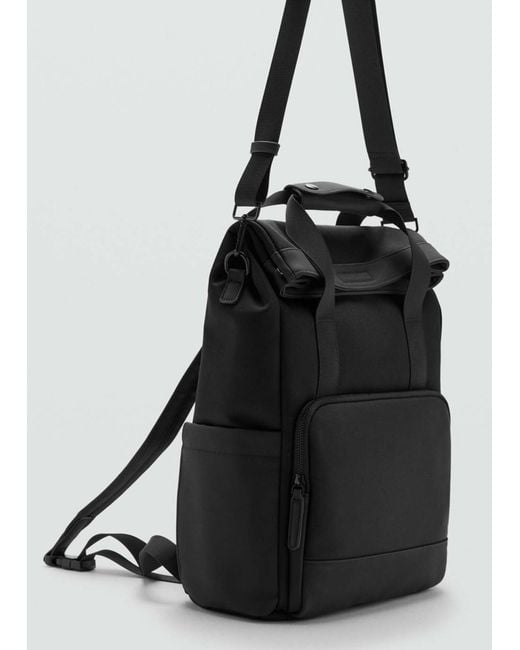 Mango Rucksack Bagfold in Black für Herren