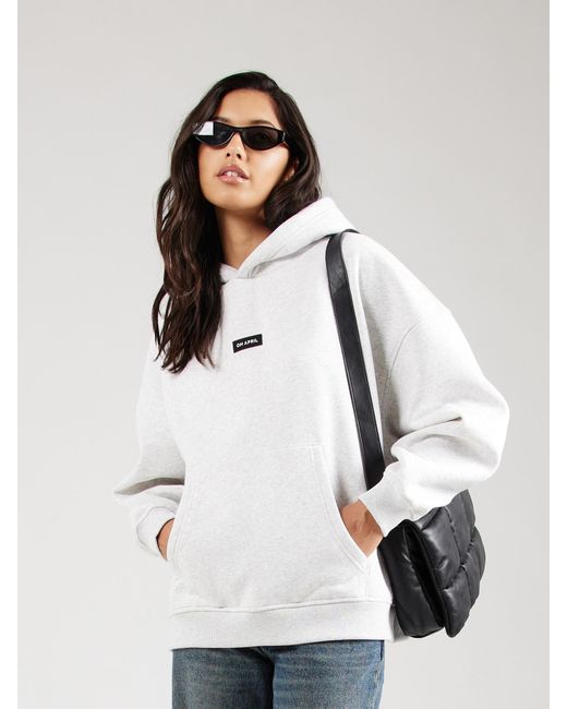 Oh April White Sweatshirt