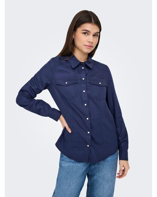 ONLY Blue Bluse 'Onlalexa'