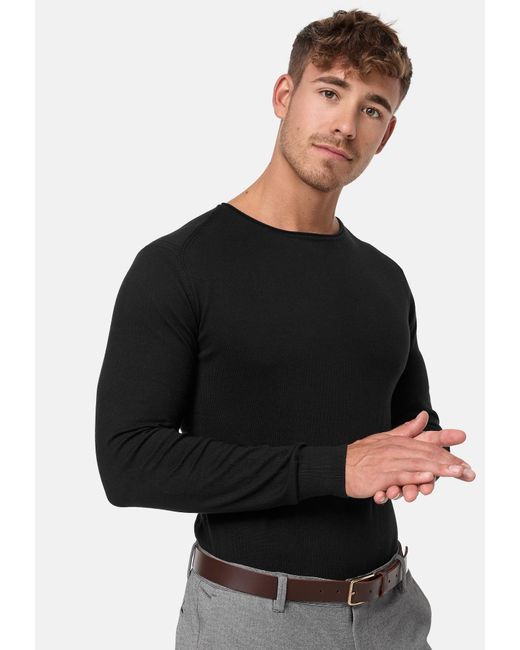 INDICODE Pullover Gamal in Black für Herren